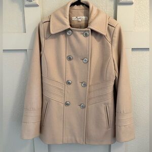 Kenneth Cole Beige Peacoat Coat‎